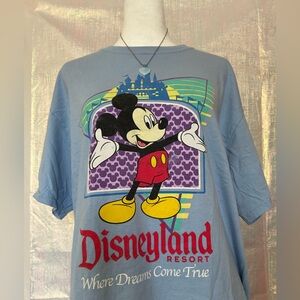 Disneyland Light Blue T-Shirt with Logo. Size L.